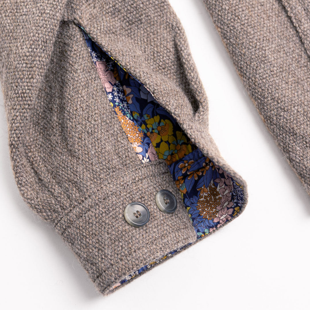Cobblestone Tweed Cropped CPO Jacket