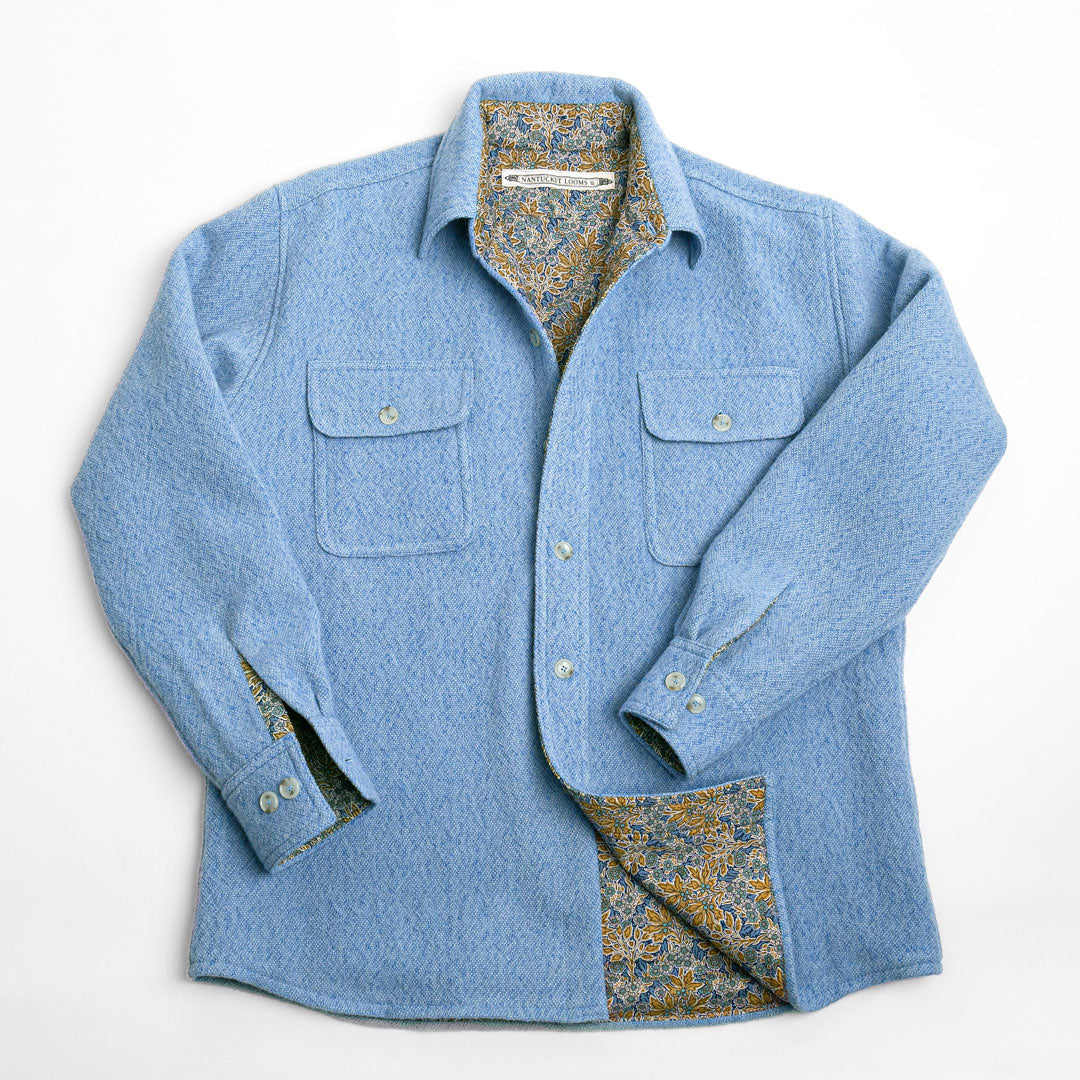 Sky Blue Tweed Classic CPO Jacket