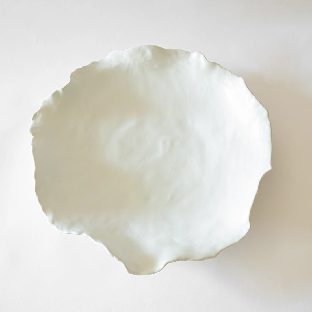 Wavy Ceramic Centerpiece Bowl