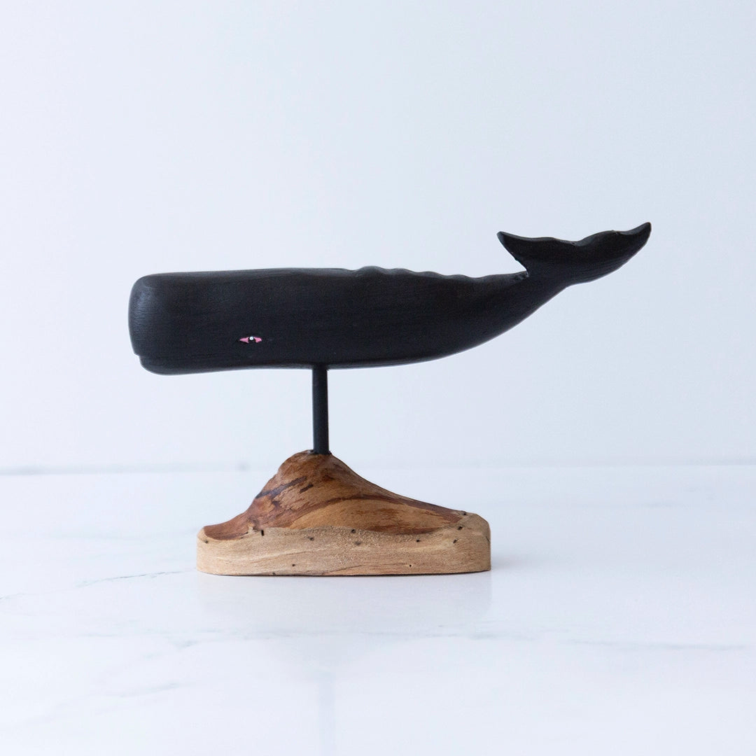 8'' Sperm Whale on Driftwood | William Sarni