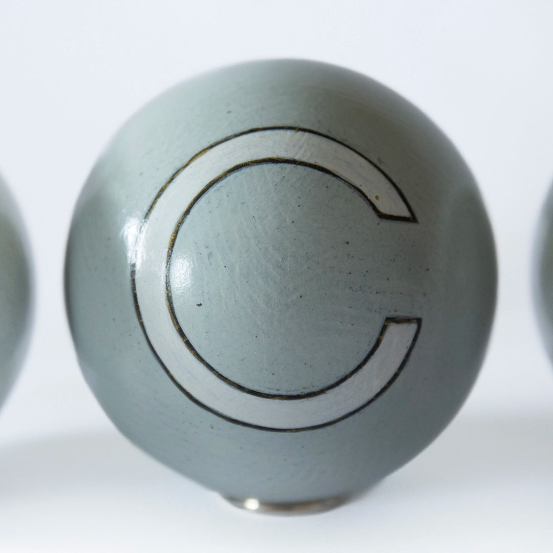 Fog Gray And Ivory ACK Spheres | Melissa Macleod