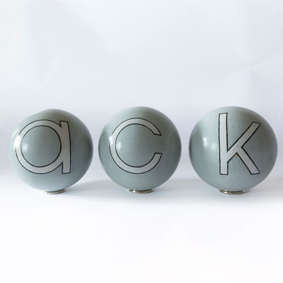 Fog Gray And Ivory ACK Spheres | Melissa Macleod