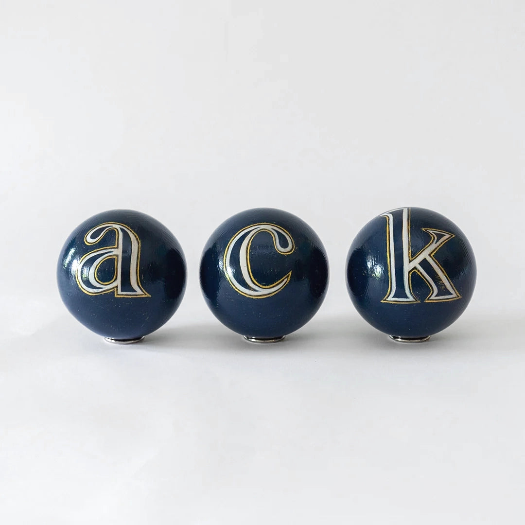ACK Navy with Gilt Accents Spheres | Melissa Macleod