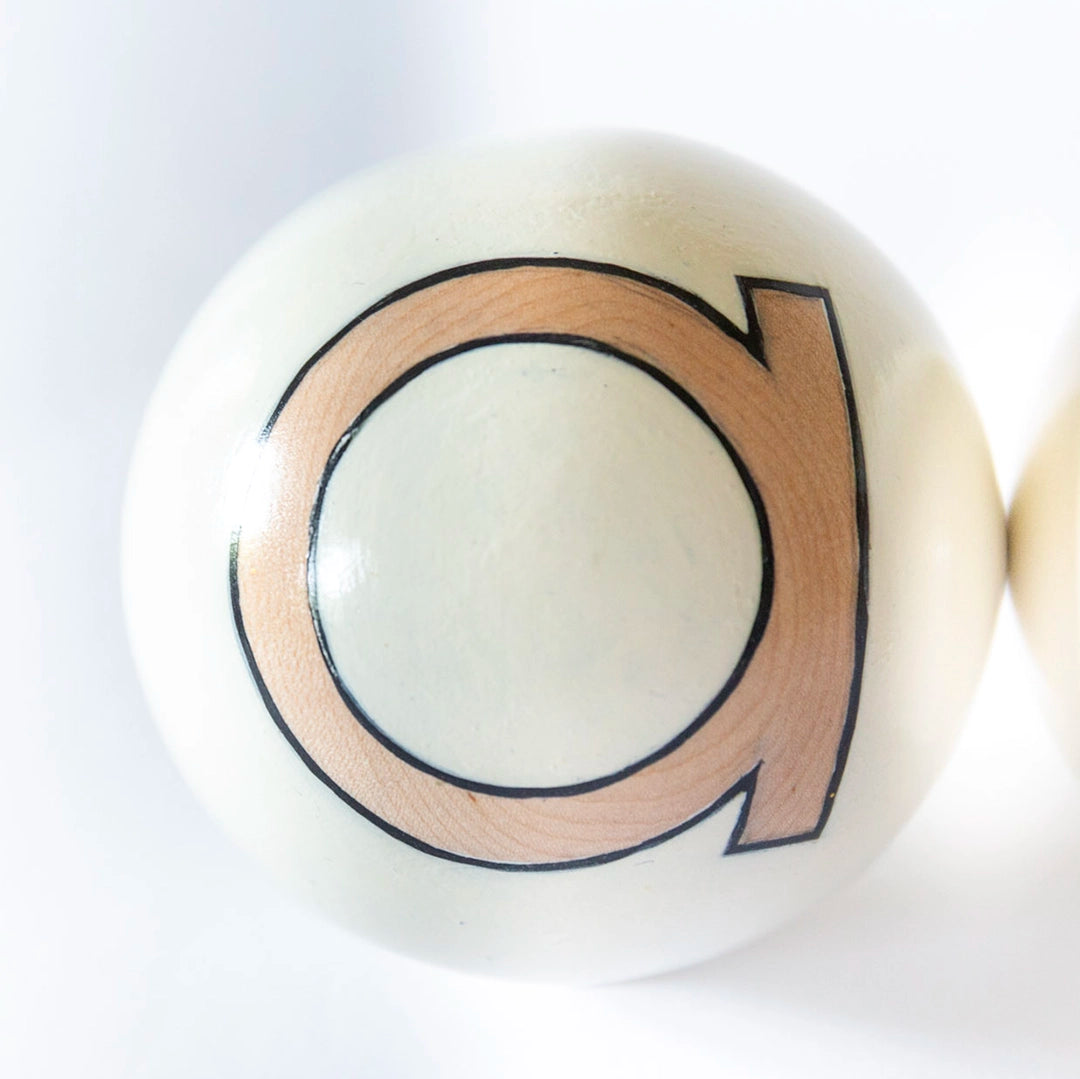 Natural Wood and Ivory ACK Spheres | Melissa Macleod