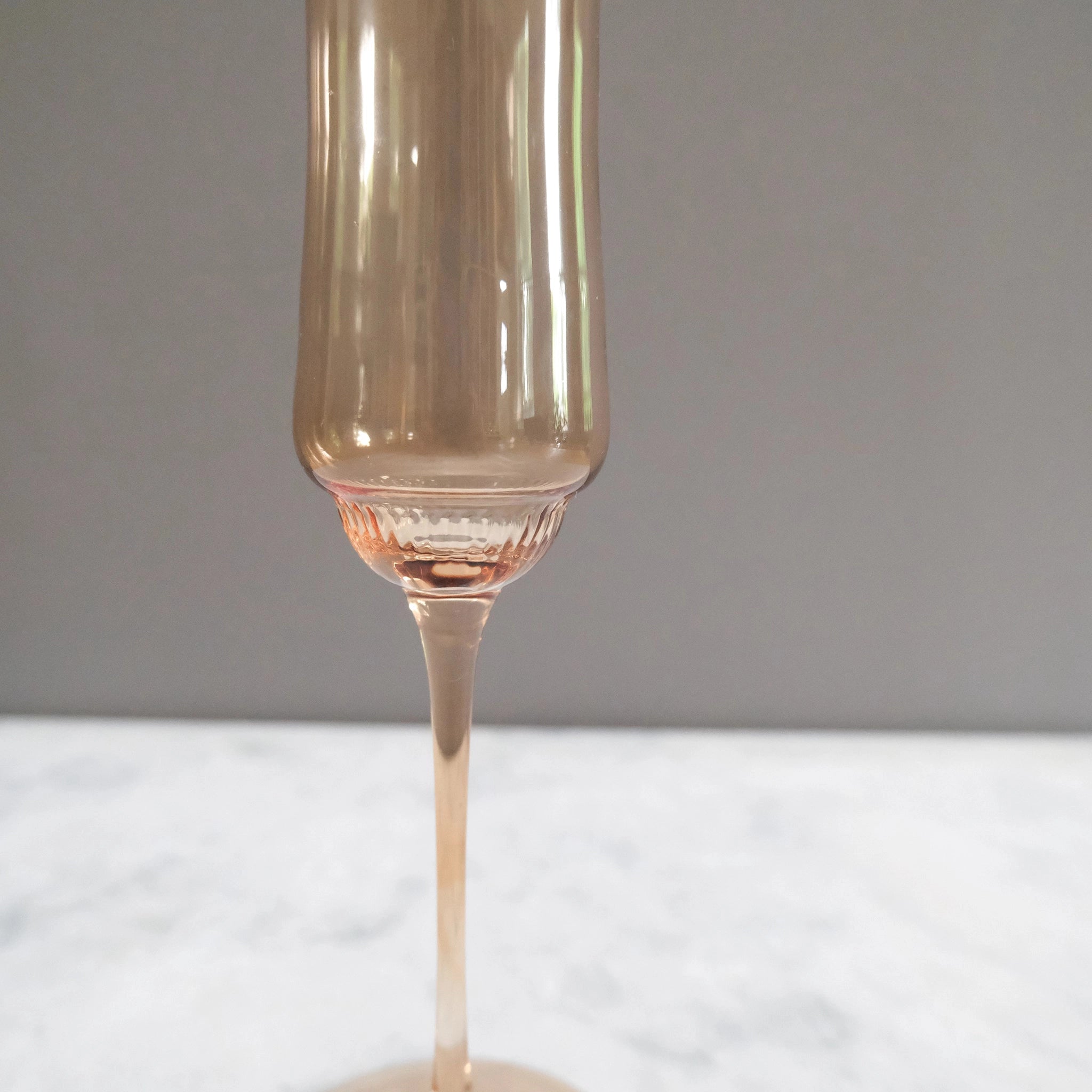 Amber Glass Champagne Flute