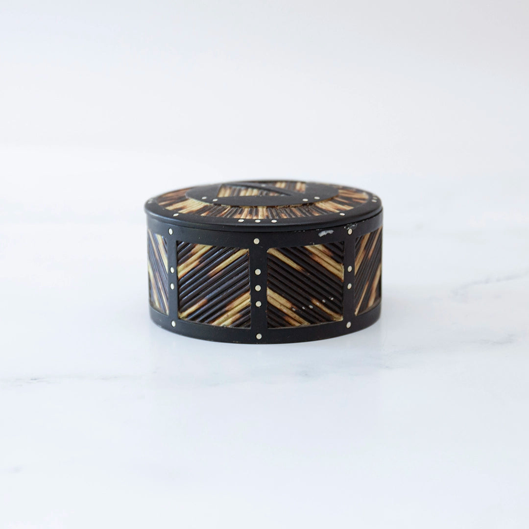Antique Round Quill Box