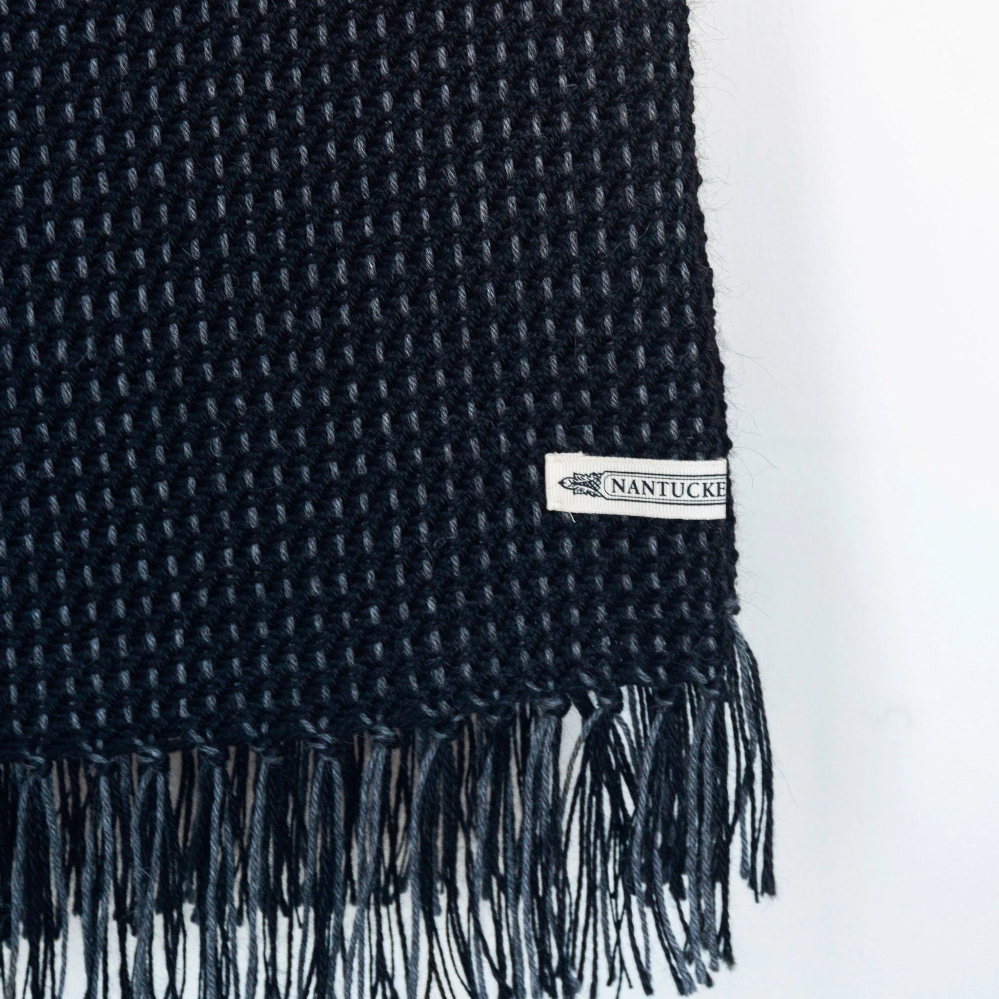 Black and Gray Alpaca Scarf