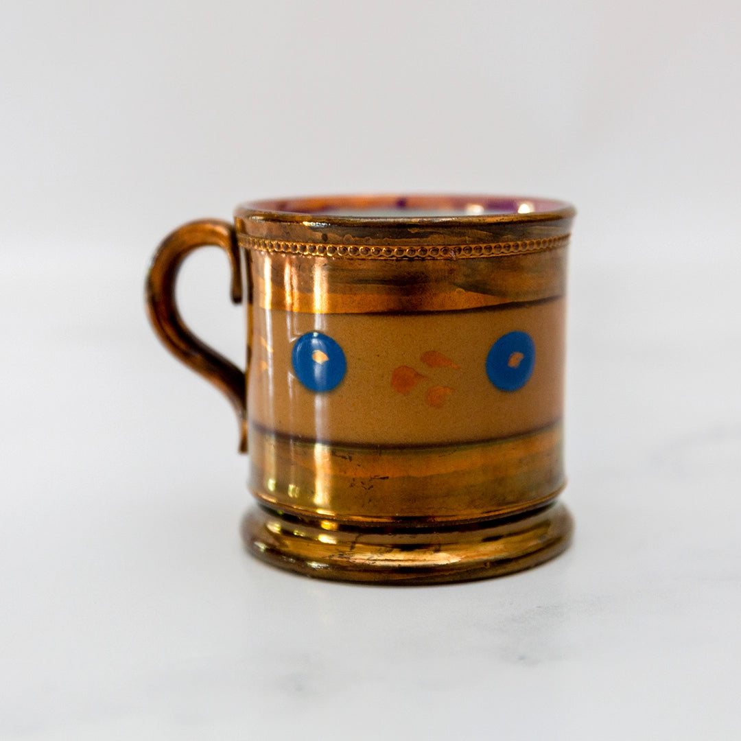 Blue Dot Vintage Lusterware Mug