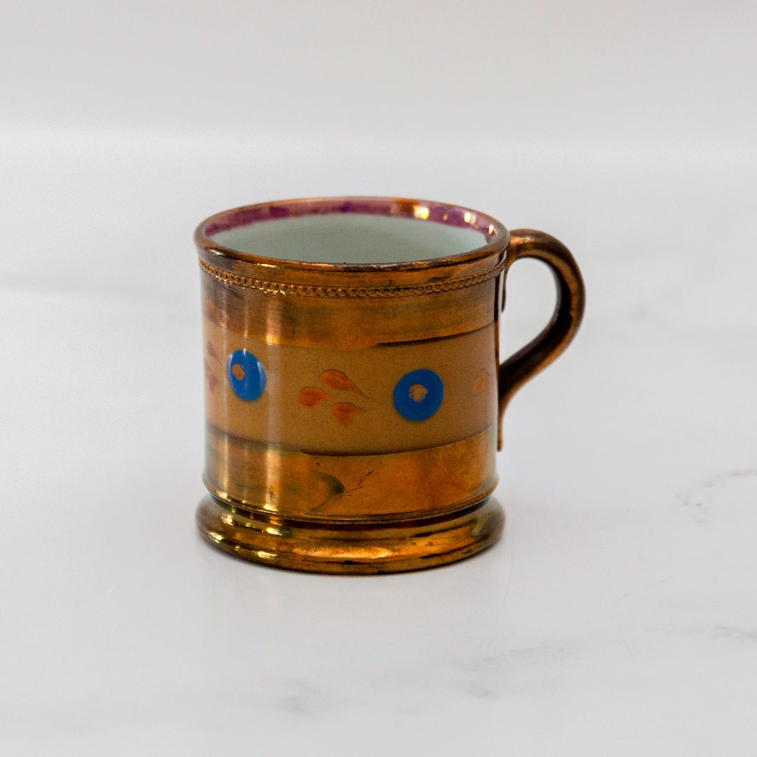 Blue Dot Vintage Lusterware Mug