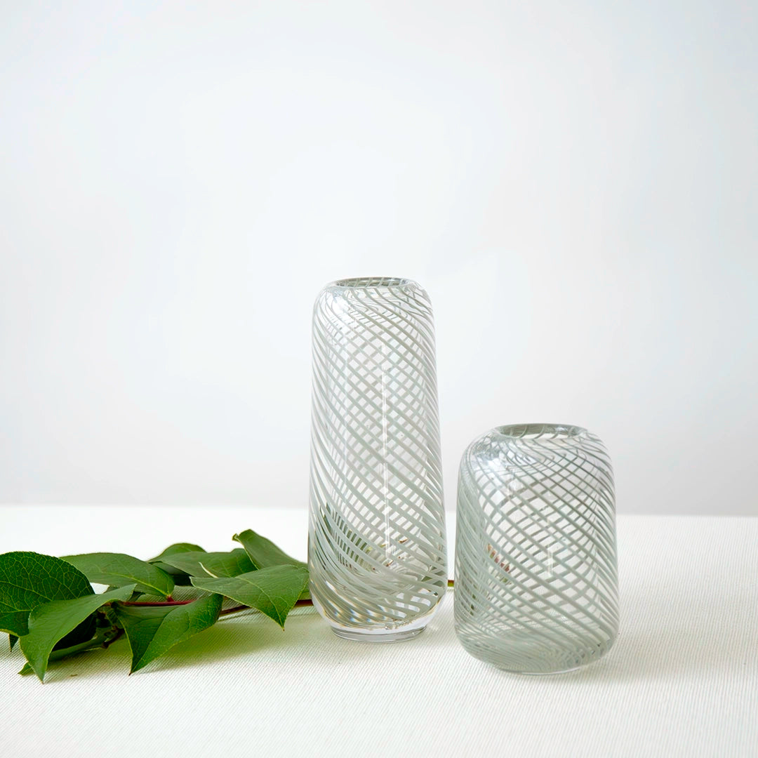 Swirl Accent Glass Bud Vase