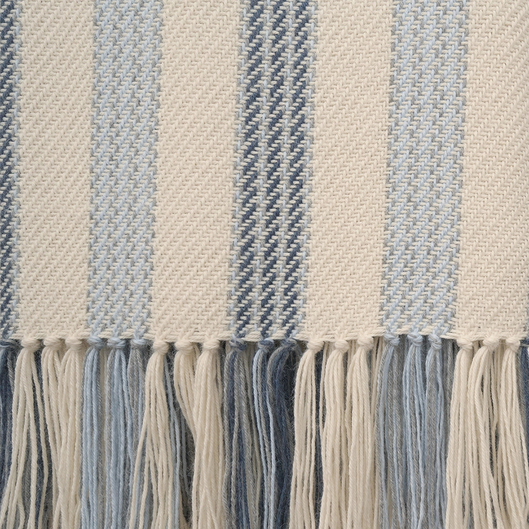Buoy Blue Handwoven Alpaca Throw
