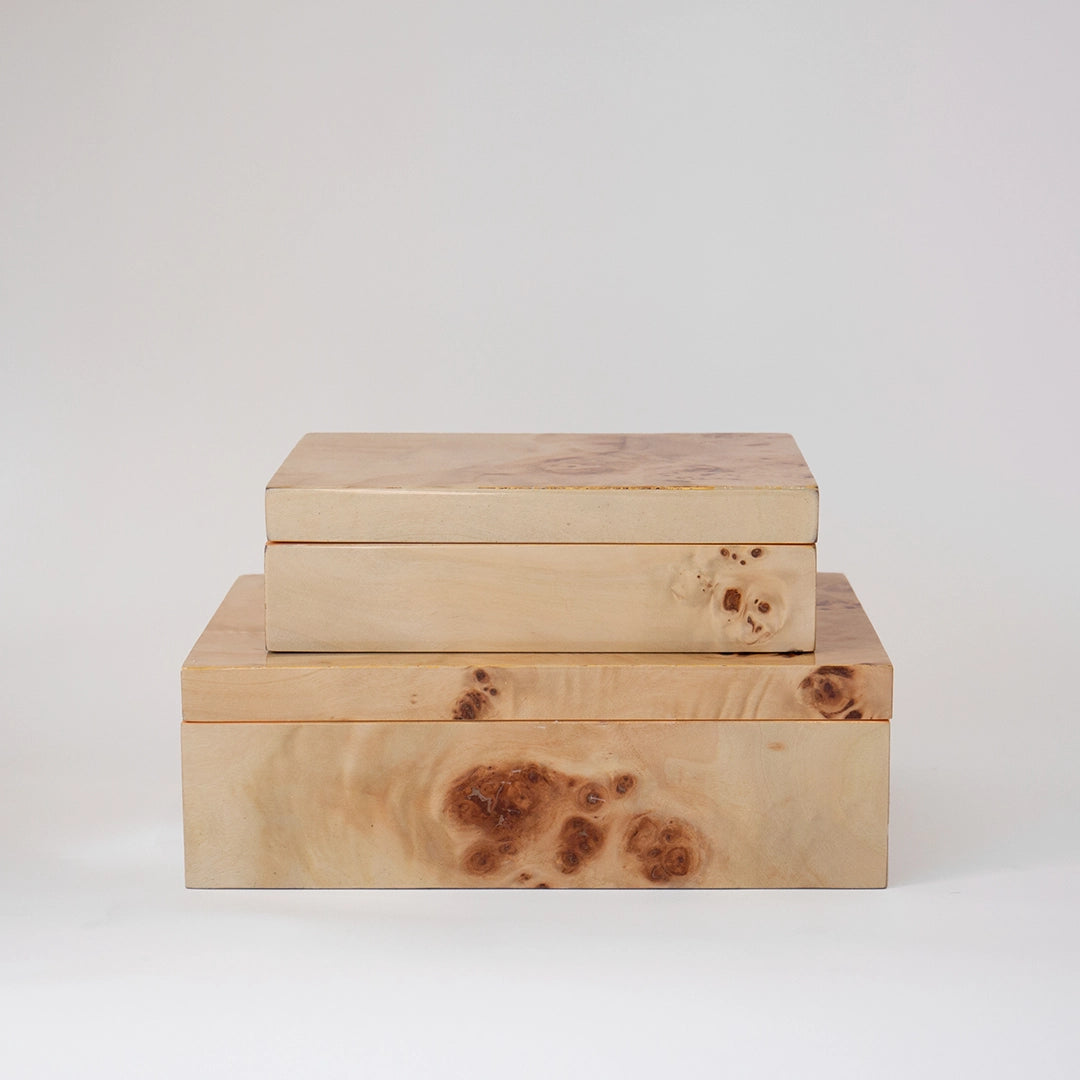 Burl Wood Storage Box