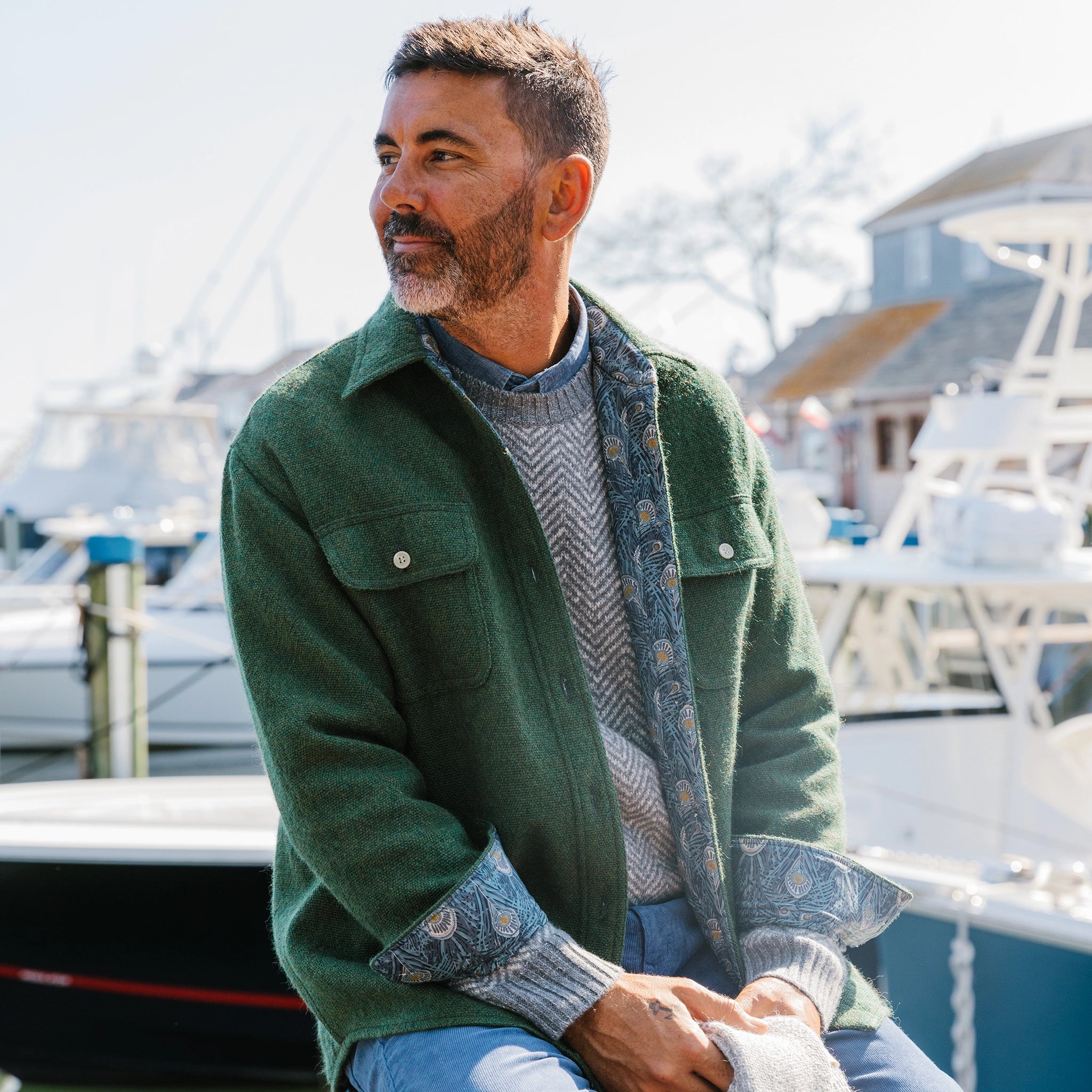 CPO Jacket | Heather's Green Tweed