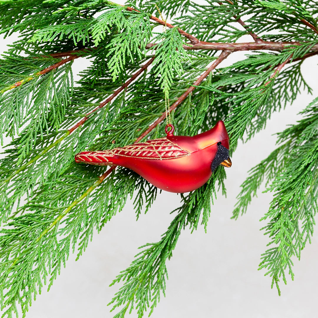 Cardinal Glass Ornament