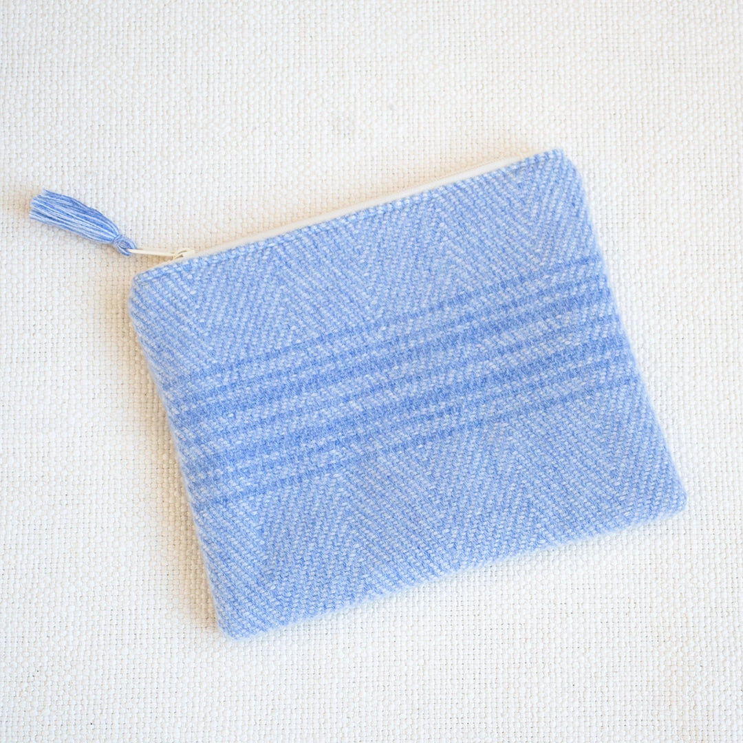 Nantucket Looms Cashmere Hydrangea Blue Fabric Clutch