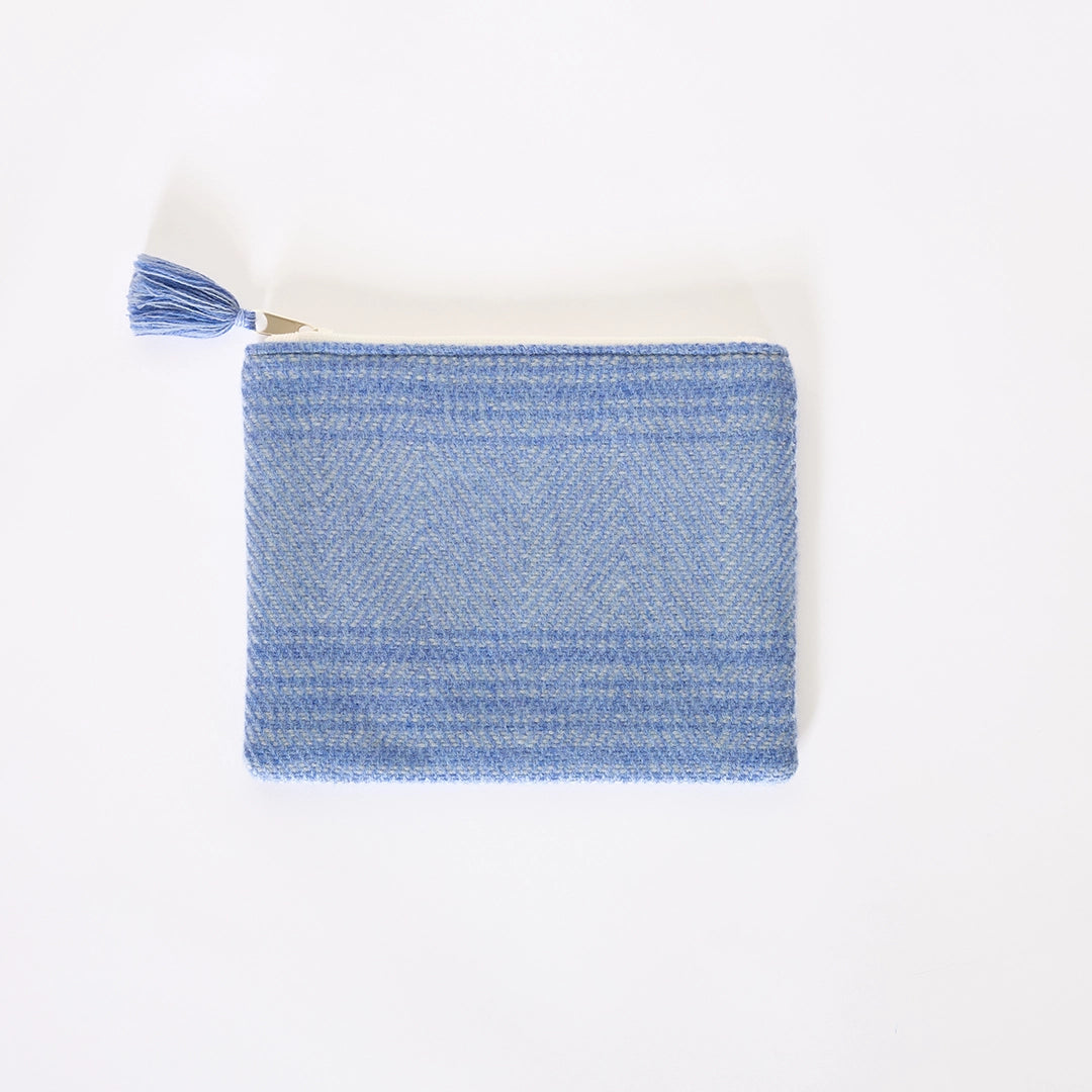 Nantucket Looms Cashmere Hydrangea Blue Fabric Clutch