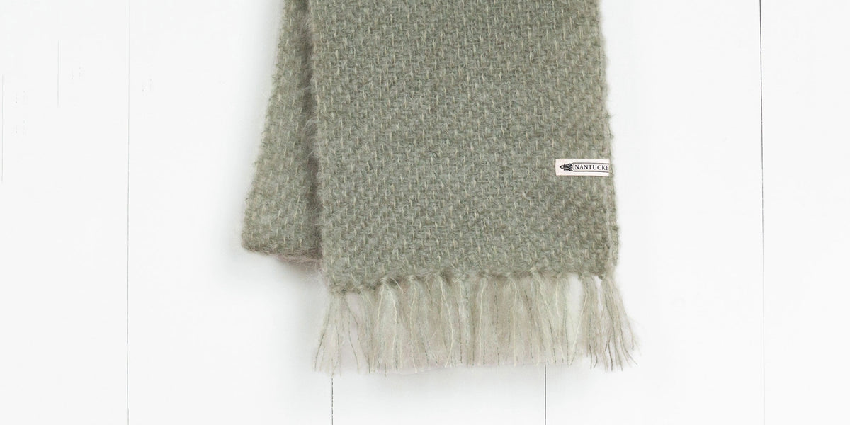 Celadon Handwoven Mohair Scarf – Nantucket Looms