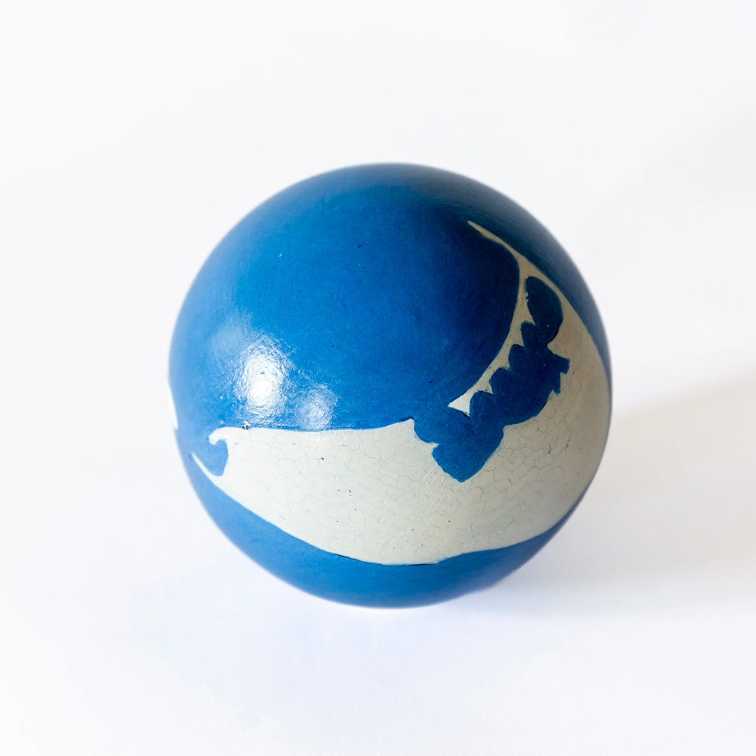 Cobalt Blue With White Island Sphere | Melissa Macleod
