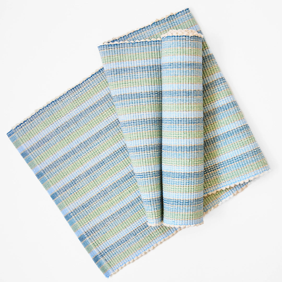 Cottage Stripe Handwoven Table Runner