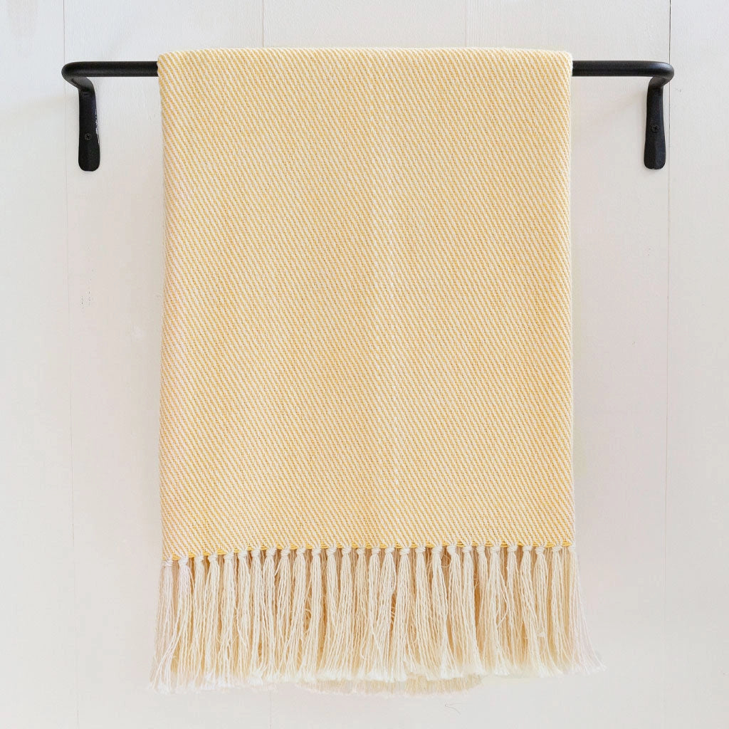 Daffodil Yellow Handwoven Cotton Throw