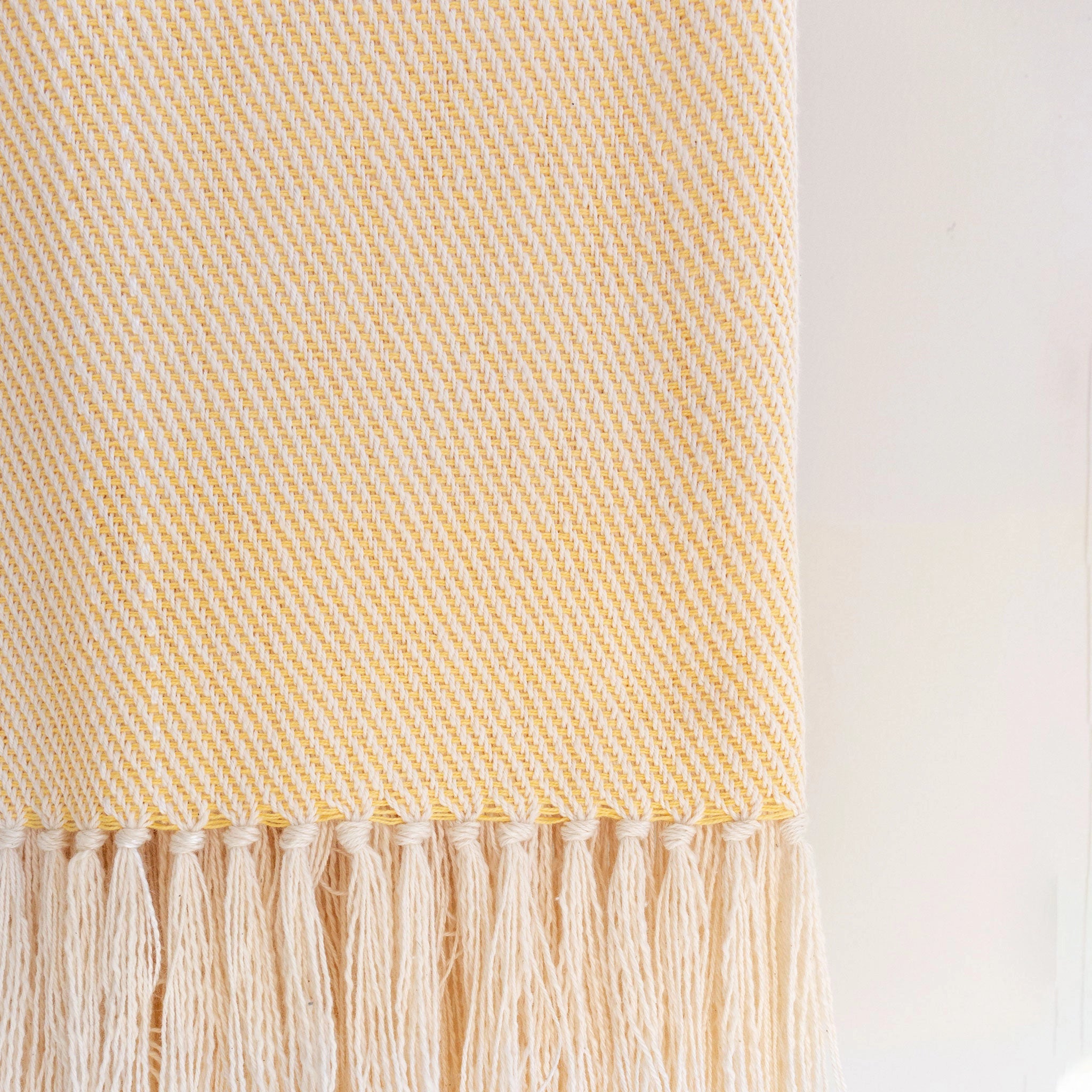 Daffodil Yellow Handwoven Cotton Throw