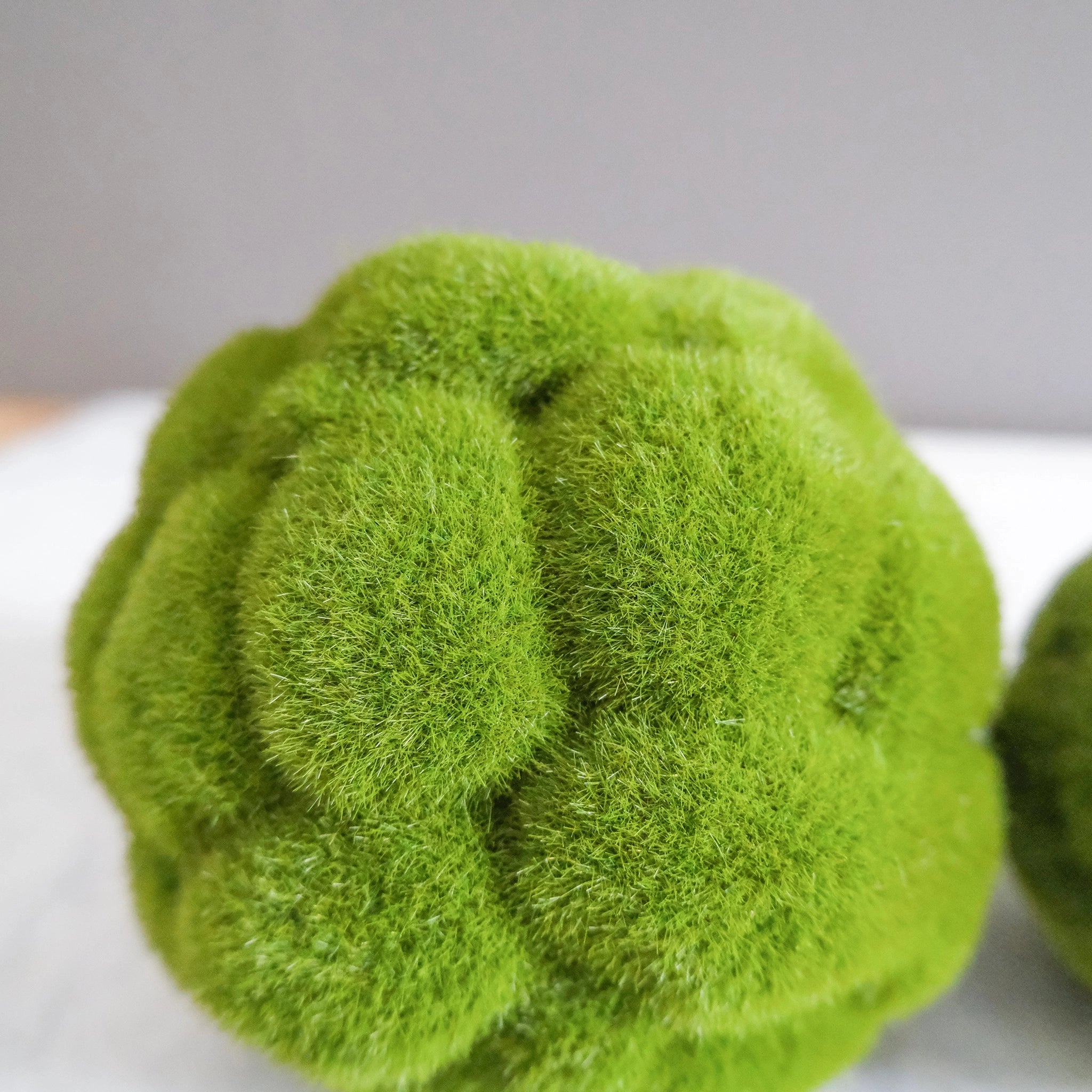 Decorative Faux Moss Green Spheres