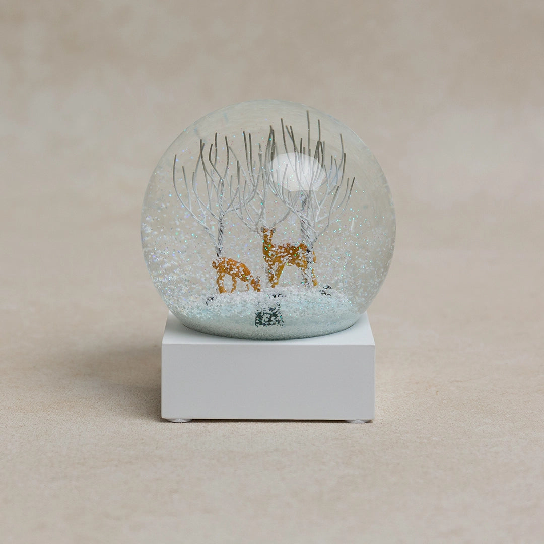 Deer In Woods Snow Globe