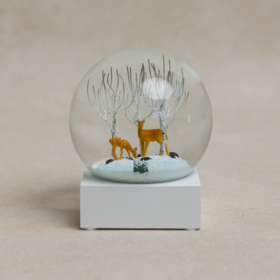 Deer In Woods Snow Globe