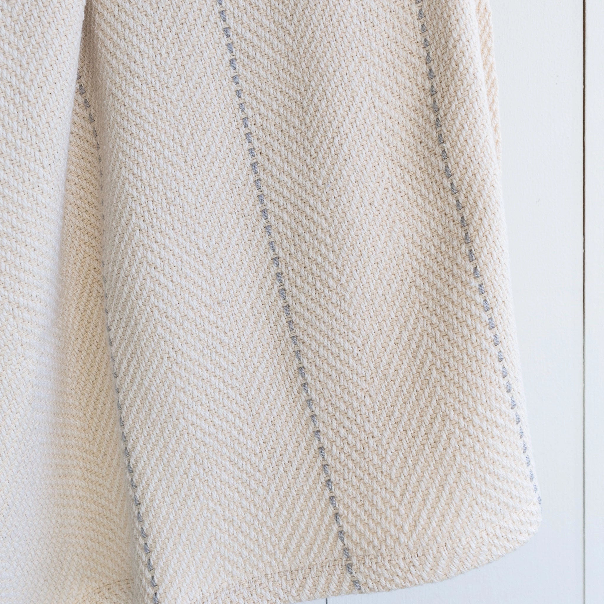 Ecru Sand Handwoven Baby Blanket