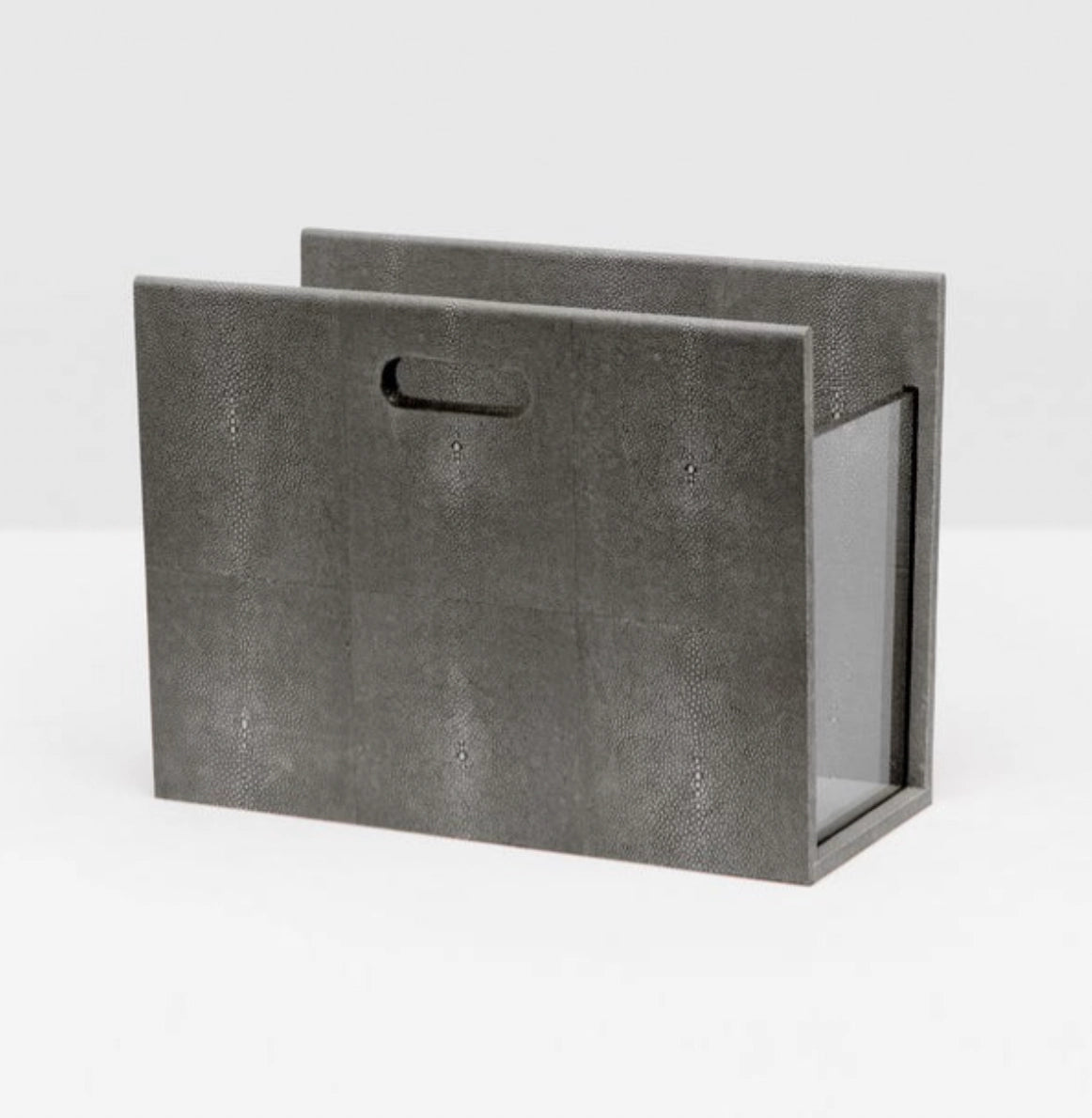 Faux Shagreen Magazine Holder