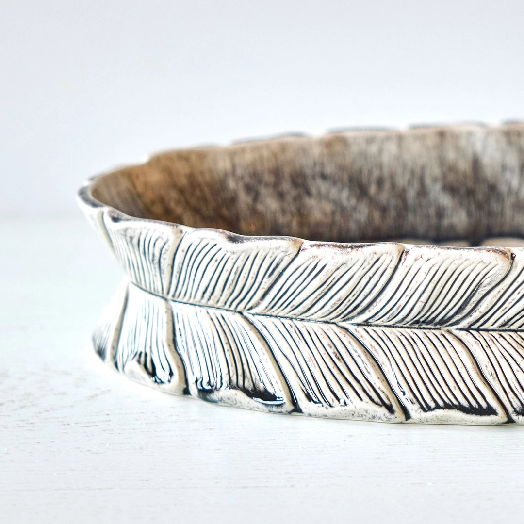 Feathered Ceramic Centerpiece