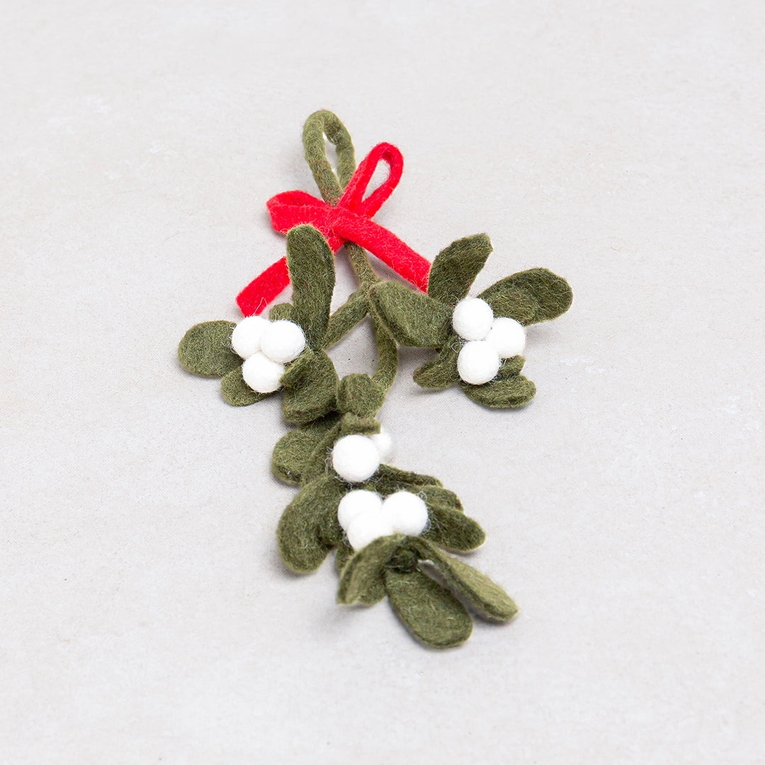 Felt Mistletoe Ornament
