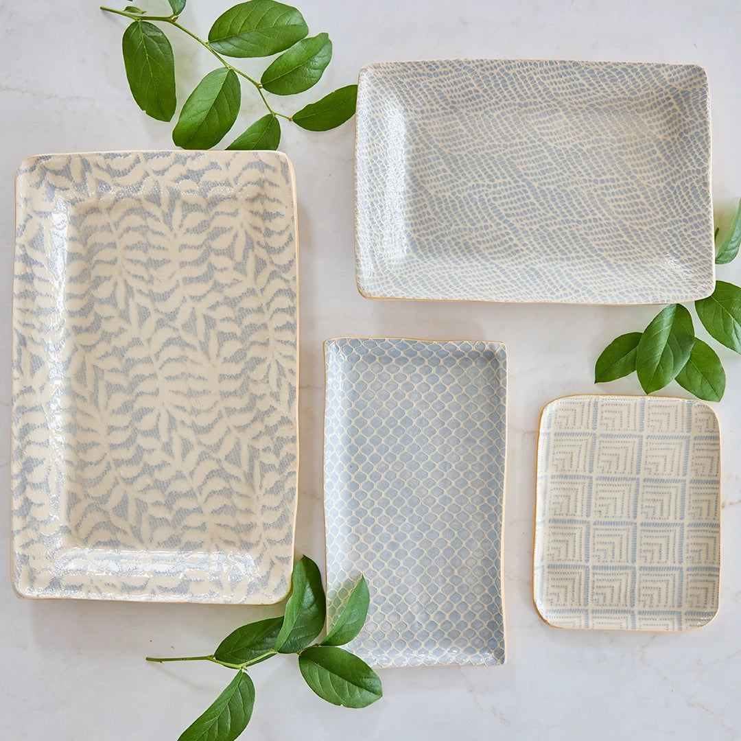 Fern Opal Glaze Party Platter