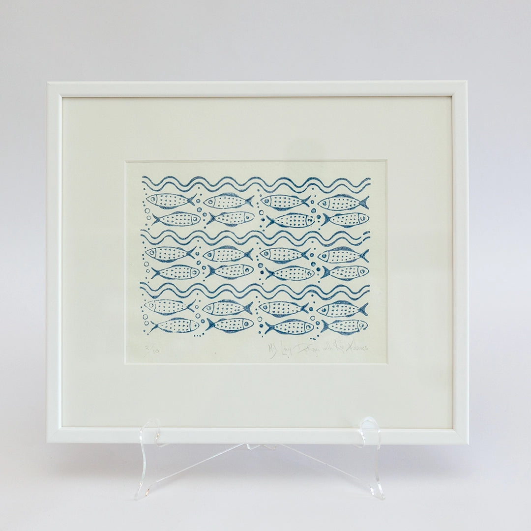Fish Wood Block Print | MJ Levy Dickson