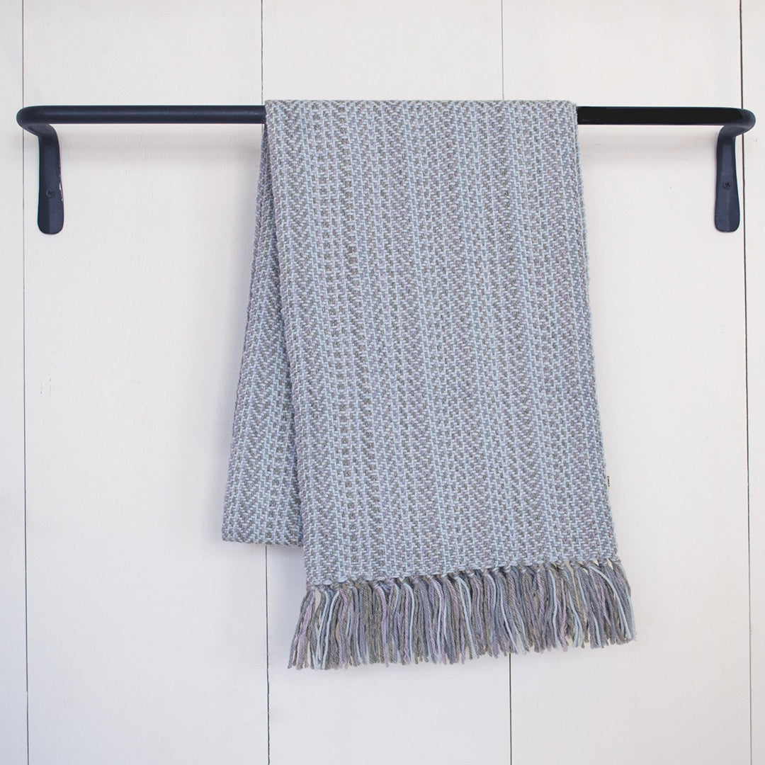Foggy Lilac Handwoven Alpaca Scarf