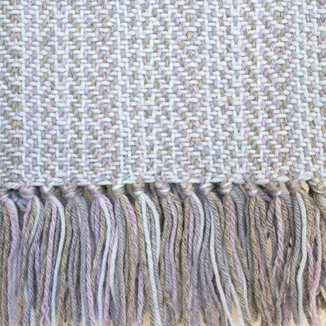 Foggy Lilac Handwoven Alpaca Scarf