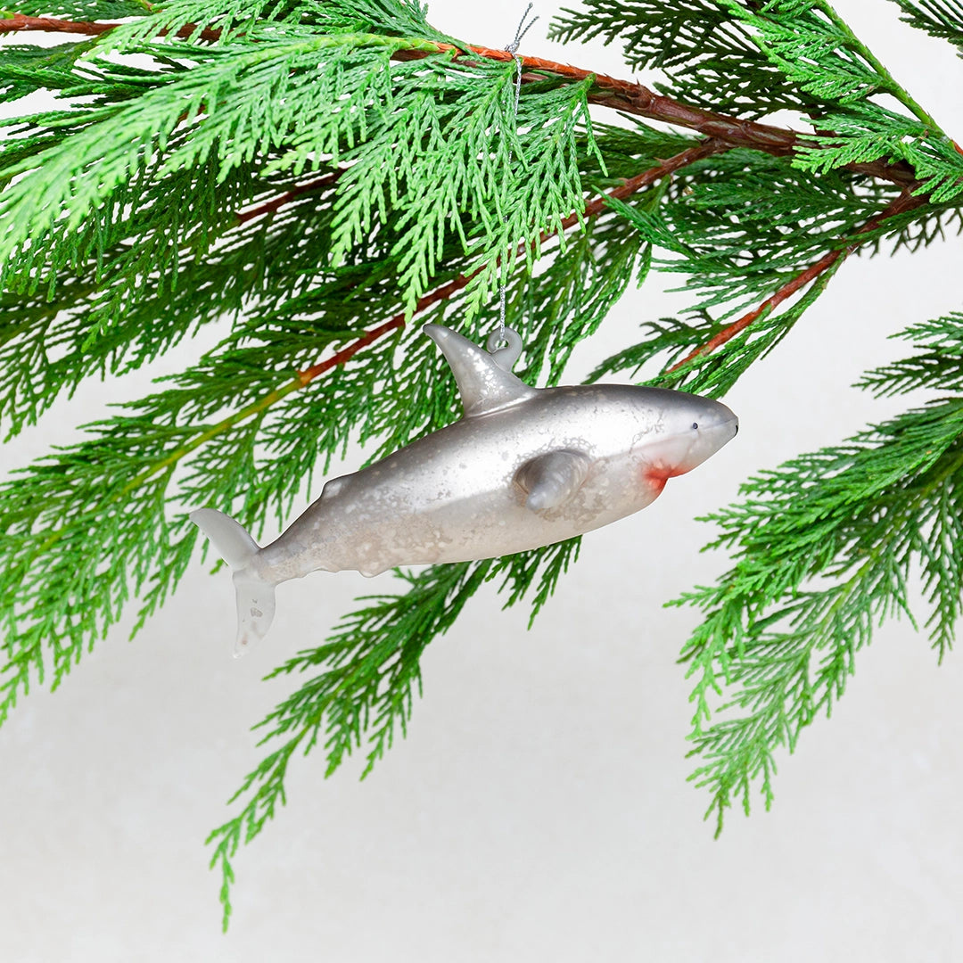 Glass Shark Ornament