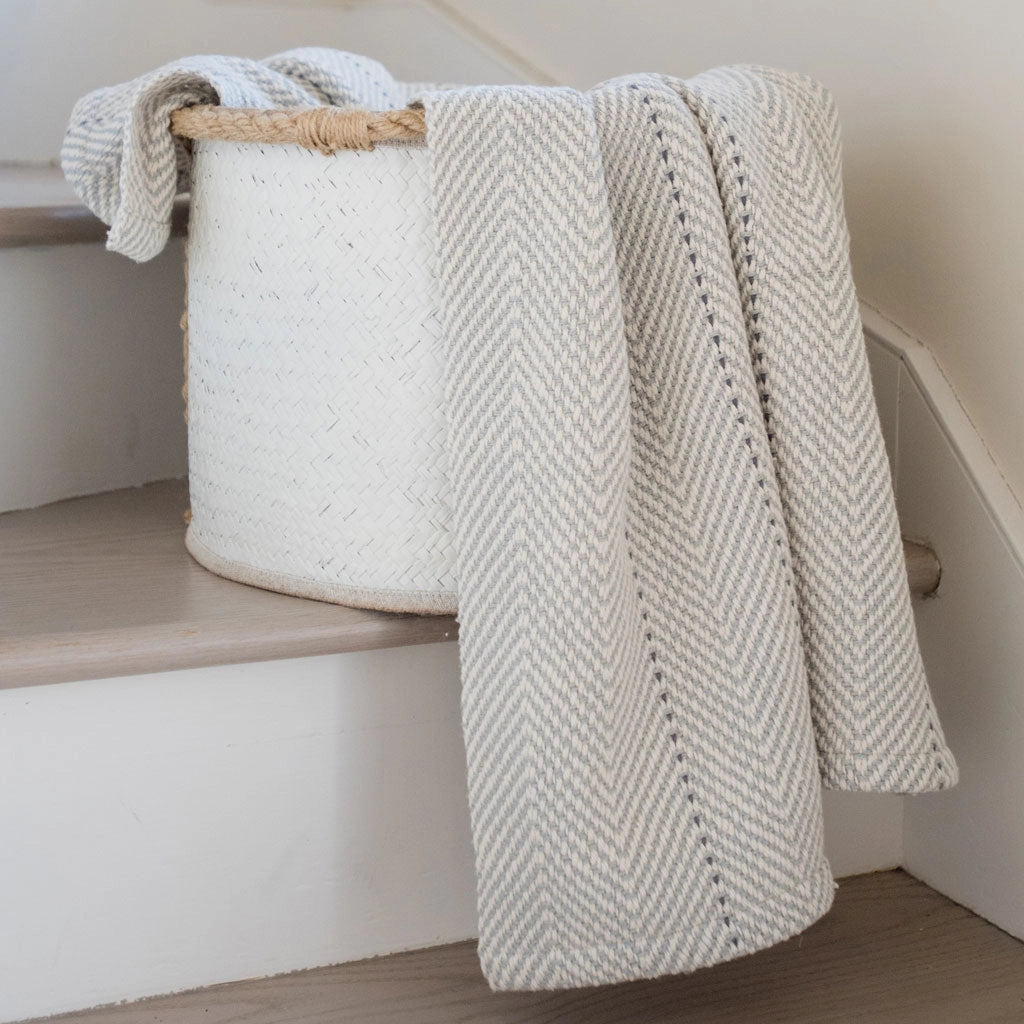 Gray Handwoven Baby Blanket