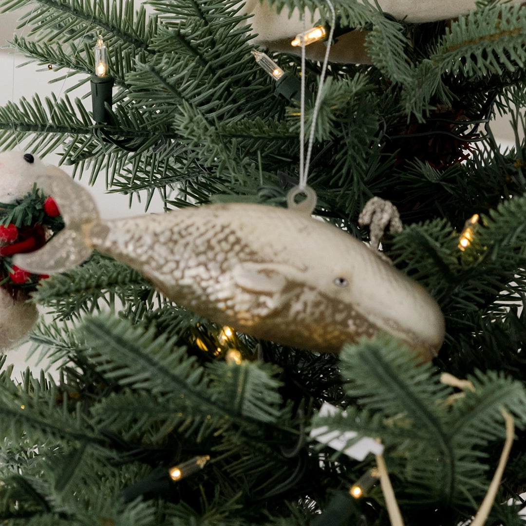 Gray Whale Glass Ornament