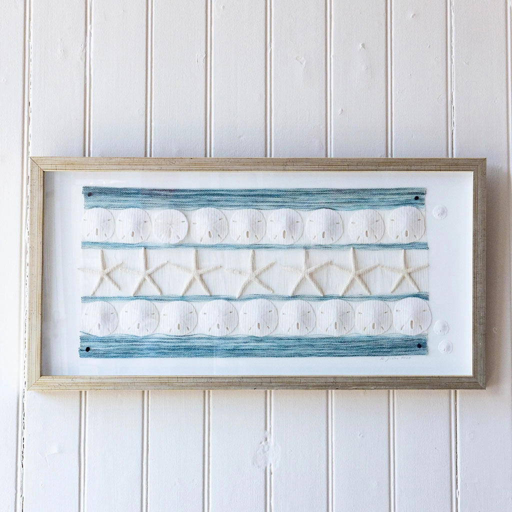 Handwoven Sand Dollar and Starfish Tapestry | Rebecca Jusko Peraner