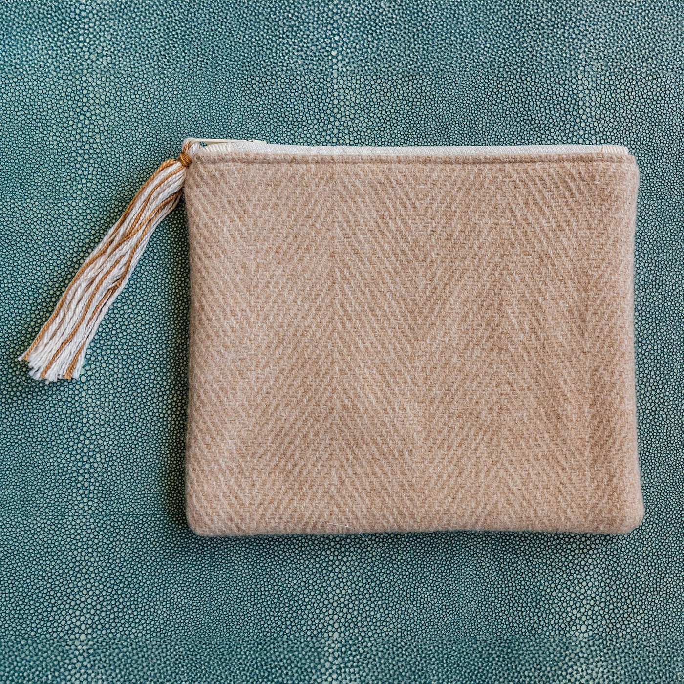 Nantucket Looms Heirloom Dune Cashmere Fabric Clutch