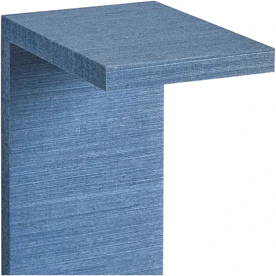 Faux Grass-Cloth Side Table
