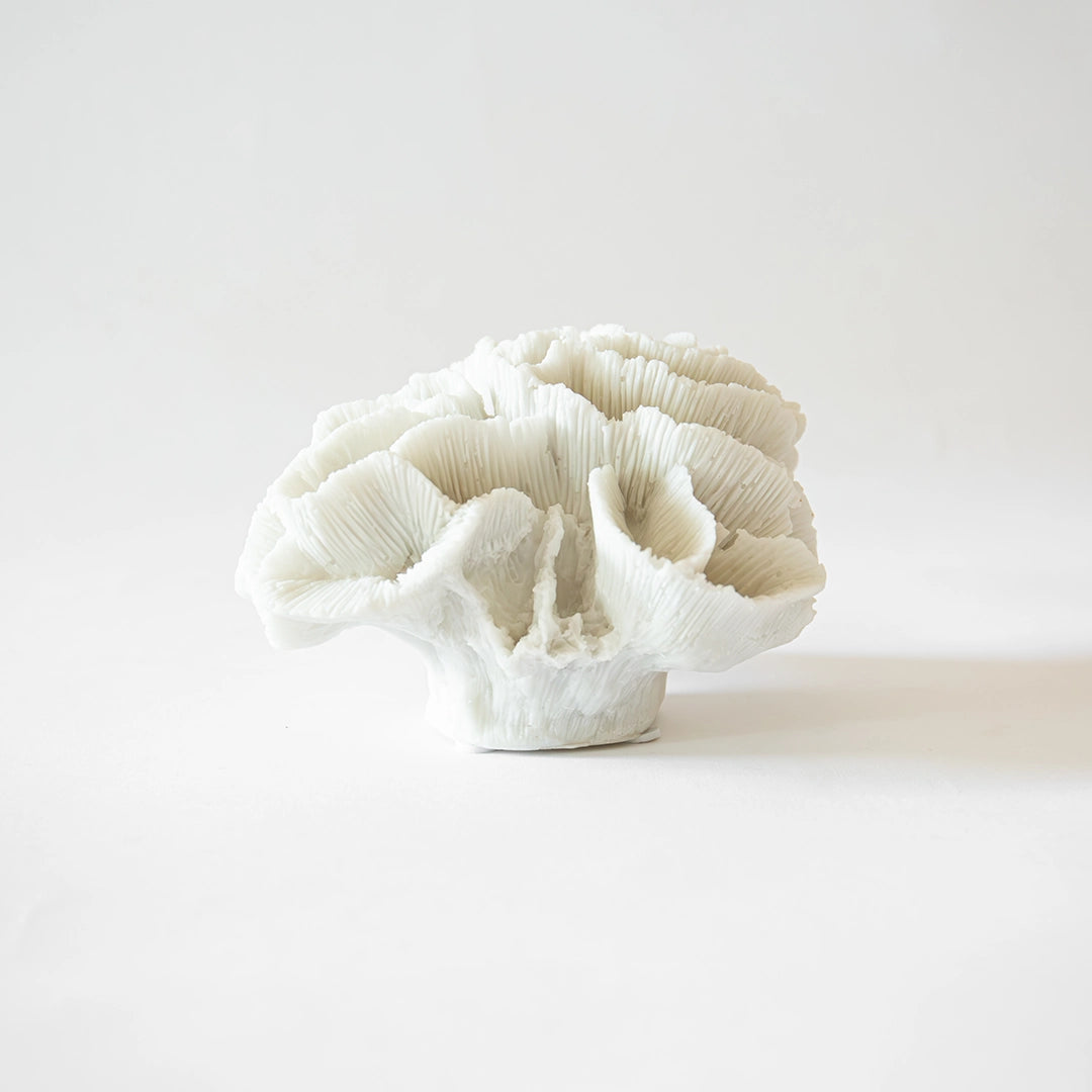 Ivory Coral Petal Decorative Sculpture