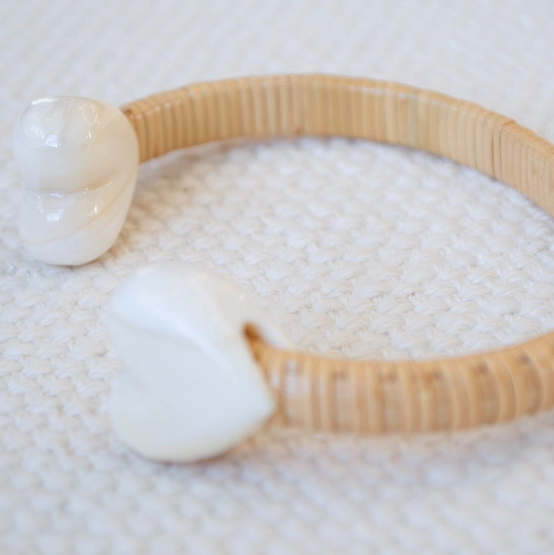 Ivory Cuff with Heart Ends | Janet Carreau