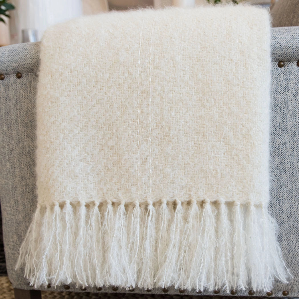 Classic Handwoven Mohair Throw