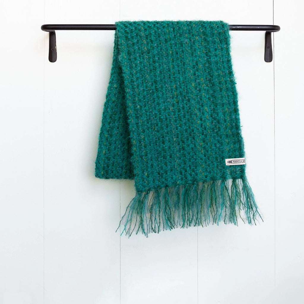 Jade Green Handwoven Mohair Scarf – Nantucket Looms