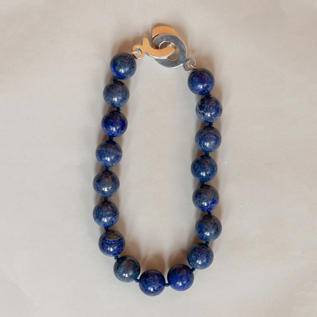 Lapis bead necklace hotsell