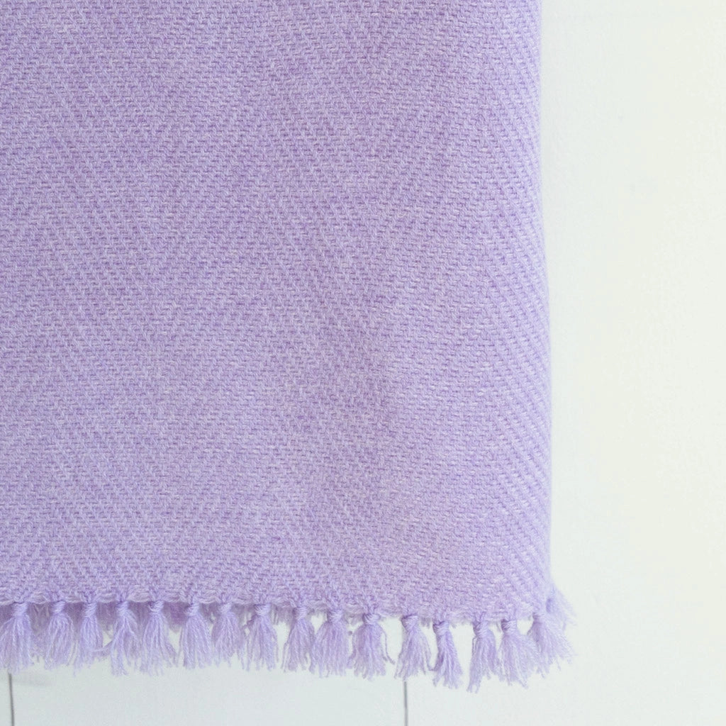 Lavender Handwoven Cashmere Throw