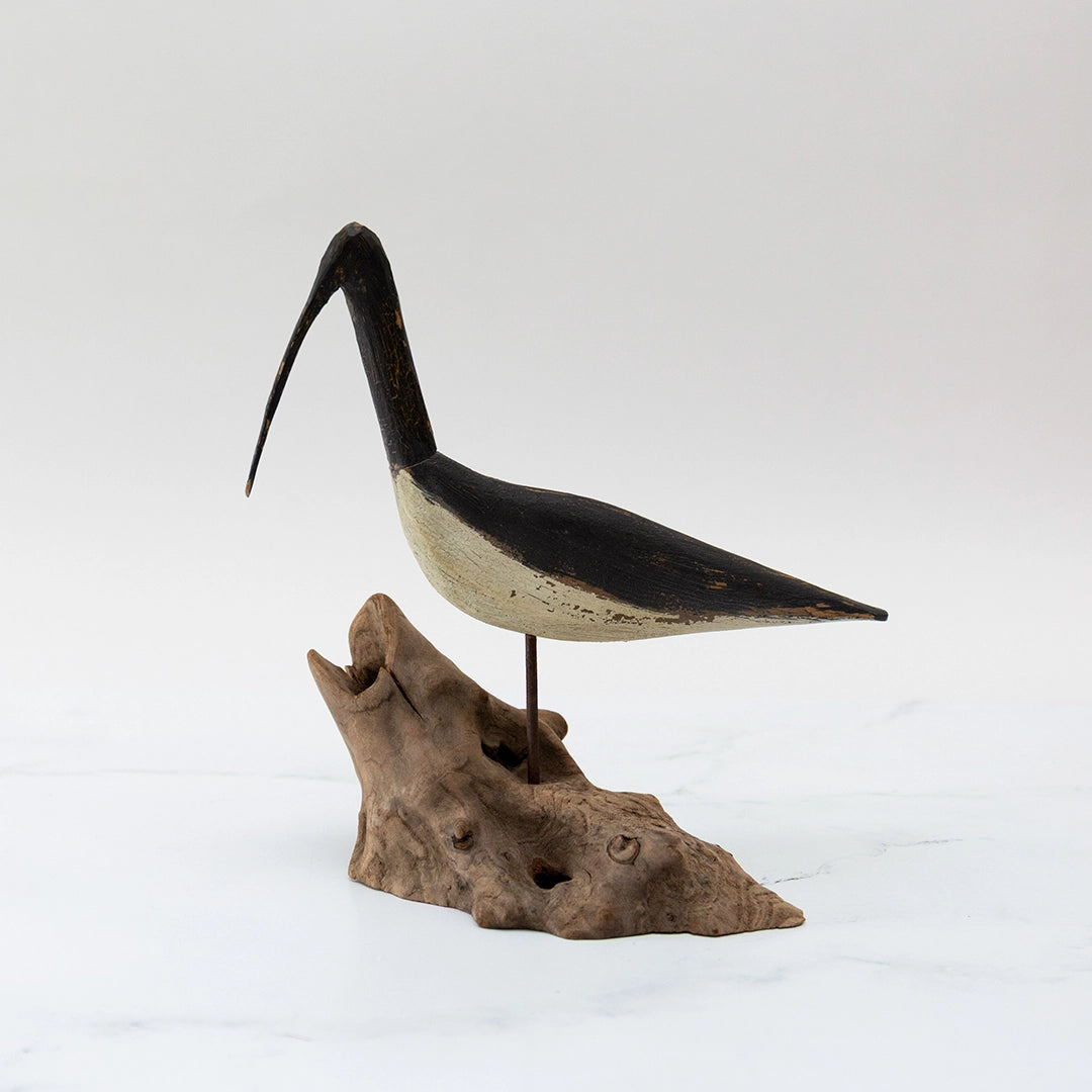 Black-necked Stilt Folk Art Carving