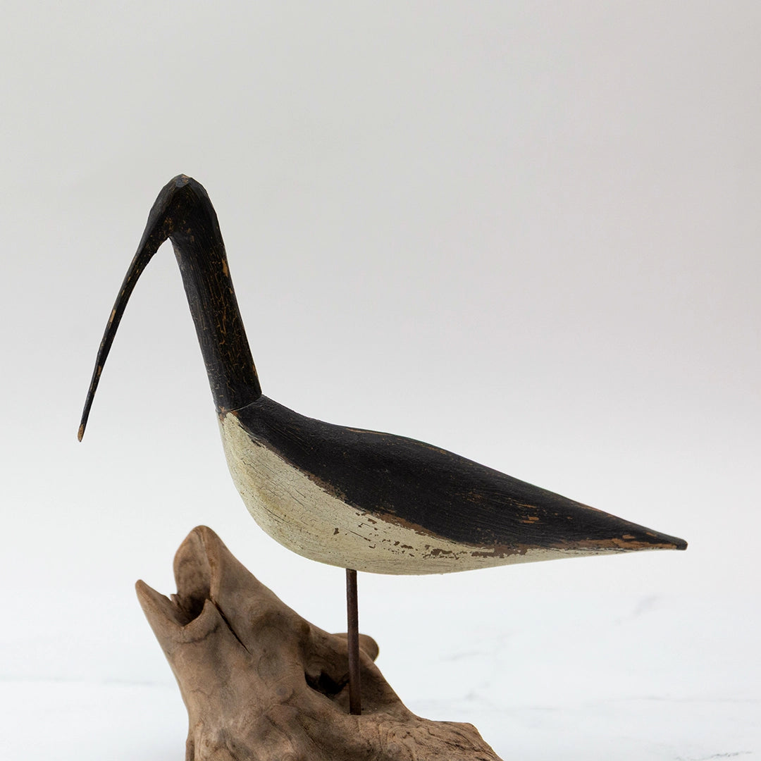 Black-necked Stilt Folk Art Carving